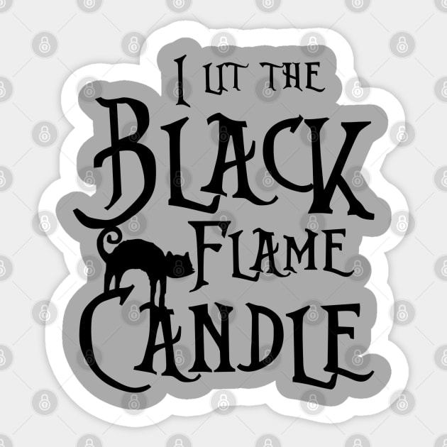 Black Flame Candle Sticker by Summyjaye